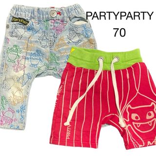 パーティーパーティー(PARTYPARTY)のパーティパーティ　ベビー　パンツ　ズボン　ジーパン　セット　70 保育園　幼稚園(パンツ)