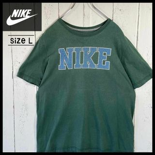 NIKE - ナイキ NIKE ビッグロゴ Tシャツ 00s 古着 サイズL グリーン