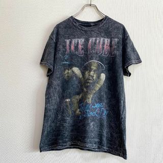 ミュージックティー(MUSIC TEE)のアメリカ古着　ICE CUBE ラッパー　HIP HOP　半袖Tシャツ　I441(Tシャツ/カットソー(半袖/袖なし))