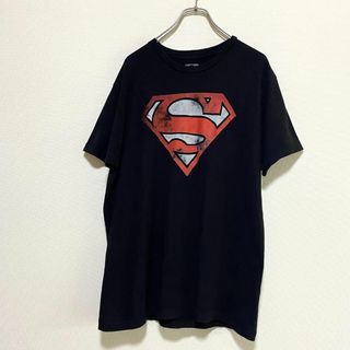 ティービーアンドムービー(TV&MOVIE)のアメリカ古着　スーパーマン　デカロゴ　アメコミ　半袖　Ｔシャツ　I461(Tシャツ/カットソー(半袖/袖なし))