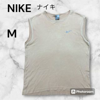 ナイキ(NIKE)のNIKE ナイキ ベスト M 薄橙 白ライン タンクトップ 難あり(ベスト/ジレ)