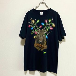 ヴィンテージ(VINTAGE)のアメリカ古着　トナカイ　アニマル　半袖　Tシャツ　プリント　動物　鹿　I465(Tシャツ/カットソー(半袖/袖なし))