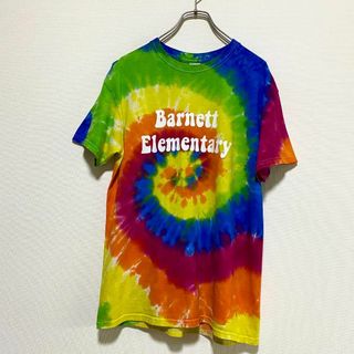 ヴィンテージ(VINTAGE)のアメリカ古着　タイダイ　半袖　Tシャツ　スパイラル　カラフル　I470(Tシャツ/カットソー(半袖/袖なし))