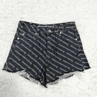 アレキサンダーワン(Alexander Wang)のアレキサンダーワン　ロゴデニムショートパンツ　Alexander Wang　28(ショートパンツ)