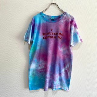 ラッセルアスレティック(Russell Athletic)のアメリカ古着　90s タイダイ　半袖　Tシャツ　シングルステッチ　I485(Tシャツ/カットソー(半袖/袖なし))