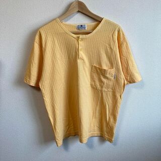 GIVENCHY ジバンシー　ヘンリーネック　Tシャツ イエロー　黄色　M(Tシャツ/カットソー(半袖/袖なし))