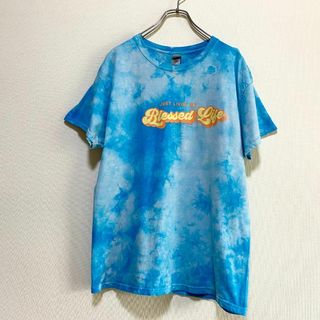 ギルタン(GILDAN)のアメリカ古着　Blessed Life　半袖　Tシャツ　タイダイ　I502(Tシャツ/カットソー(半袖/袖なし))