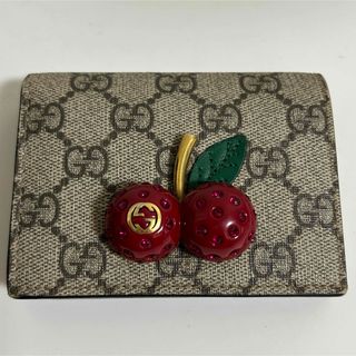 Gucci - GUCCI グッチ チェリー さくらんぼ カードケース 折り財布 財布