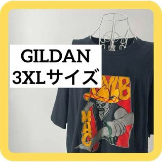 ギルタン(GILDAN)のGILDAN ギルダン　3XLサイズ　ブラック　ビックプリント　大きいサイズ(Tシャツ/カットソー(半袖/袖なし))