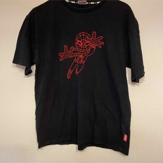 マーベル(MARVEL)の『ヴィンテージ』マーベル　スパイダーマン　ワンポイント　半袖Tシャツ　ブラック(Tシャツ/カットソー(半袖/袖なし))