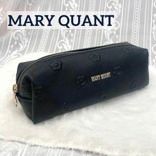 マリークワント(MARY QUANT)のマリークワント　ペンケース　黒　デイジー エンボス ブラック MARYQUANT(ポーチ)