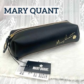 マリークワント(MARY QUANT)の新品 タグ付き マリークワント フリップサイドデイジー スクエア ペンケース 黒(ポーチ)