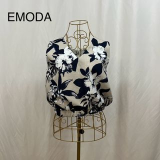 EMODA - EMODA 花柄 ノースリーブ トップス