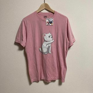 UNIQLO - タグ付き 銀魂　ユニクロ　MANGA Tシャツ 定春 プリント　犬　ピンク　L