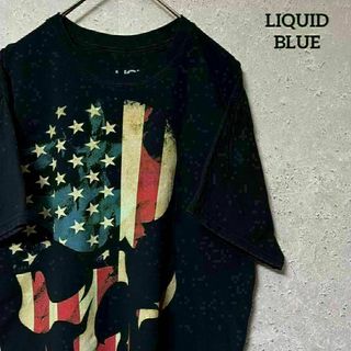 90's LIQUID BLUE リキッドブルー Tシャツ 半袖 スケルトン M(Tシャツ/カットソー(半袖/袖なし))