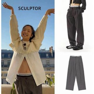 SCULPTOR Peekaboo Lowrise Pintuck Pants(カジュアルパンツ)