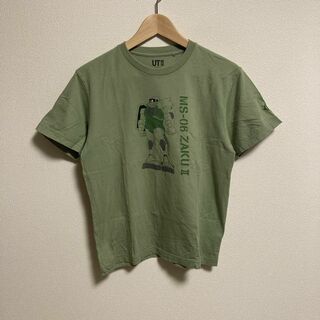 ユニクロ(UNIQLO)の機動戦士ガンダム ユニクロ　GUNDAM ZAKU Tシャツ 半袖　グリーン　S(Tシャツ/カットソー(半袖/袖なし))