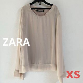 ザラ(ZARA)のZARA WOMAN ザラ　シアー　トップス　XS 長袖　プルオーバー　ブラウス(シャツ/ブラウス(長袖/七分))