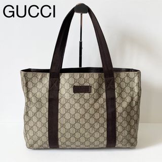 グッチ(Gucci)のGUCCI グッチ　トートバッグ　肩かけ　GGスプリーム×レザー(トートバッグ)