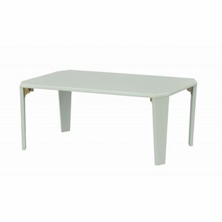 【サイズ:幅75cm_色:ホワイト】エイ・アイ・エス(AIS) 鏡面折脚テーブル