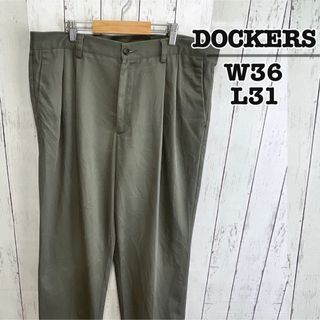 リーバイス(Levi's)のDOCKERS　チノパン　コットンパンツ　カーキ　W36　USA古着　リーバイス(チノパン)