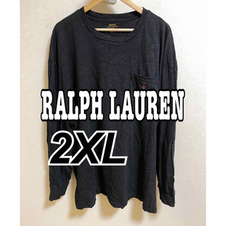 ラルフローレン(Ralph Lauren)のラルフローレン／ロングTシャツ／サイズ2XL／ブラック／ゆるダボ(Tシャツ/カットソー(七分/長袖))