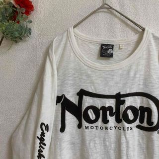 Norton - ノートン　長袖Ｔシャツ 刺繍　袖ワッペン　ビッグ刺繍