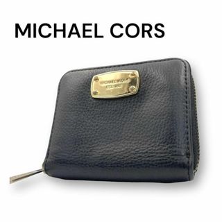 マイケルコース(Michael Kors)のマイケルコース　折り財布　レザー　ブラック　A627(財布)