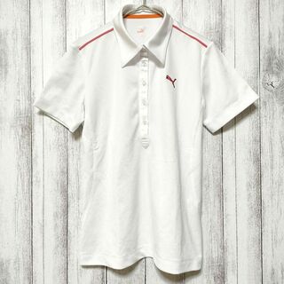 PUMA プーマ (L)　ポロシャツ レディース スポーツ　ロゴボタン(カットソー(半袖/袖なし))