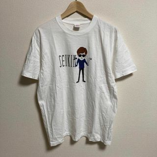 SEIKIN セイキン　Tシャツ YouTuber プリント　ホワイト　白　L(Tシャツ/カットソー(半袖/袖なし))