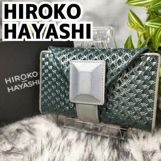 ヒロコハヤシ 財布 カラーティ グリーン HIROKOHAYASHI 折り財布緑