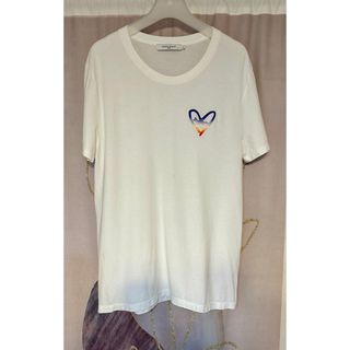 MAISON KITSUNE' - メゾンキツネ ジャパン ハート フォックス キツネ パッチ 刺繍 Tシャツ