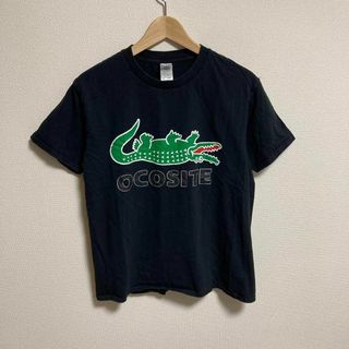 GILDAN ギルダン　Tシャツ アニマル　ワニ　ブラック　黒　M コメディ(Tシャツ/カットソー(半袖/袖なし))