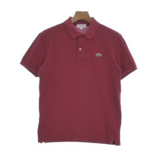 LACOSTE - LACOSTE ラコステ Tシャツ・カットソー 3(M位) 赤 【古着】【中古】