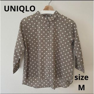 ユニクロ(UNIQLO)のsize Ｍ☆UNIQLO / ユニクロ レーヨンプリントブラウス ドット(シャツ/ブラウス(長袖/七分))