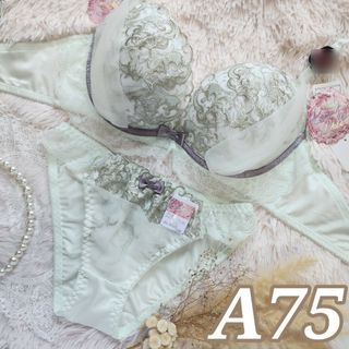 №801 【A75】トゥインクルアイビーチュールブラジャー&フルバックショーツ(ブラ&ショーツセット)