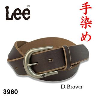 ダークブラウン Lee LEE リー 35mm 手染めベルト 3960 本革(ベルト)