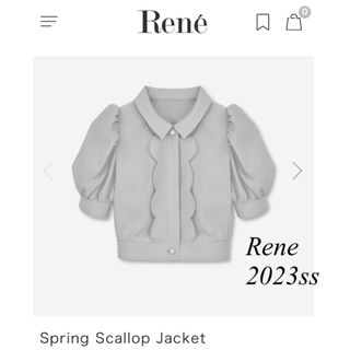 ルネ(René)の未使用 Rene♡ 2023年 スカラップジャケット　グレー(ブルゾン)