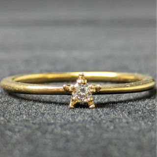 スタージュエリー(STAR JEWELRY)の933 スタージュエリーダイヤリングK18YGイエローゴールド0.04ct8号(リング(指輪))