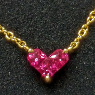 スタージュエリー(STAR JEWELRY)の681 スタージュエリーミステリアスハートルビーネックレスK18YG0.13ct(ネックレス)