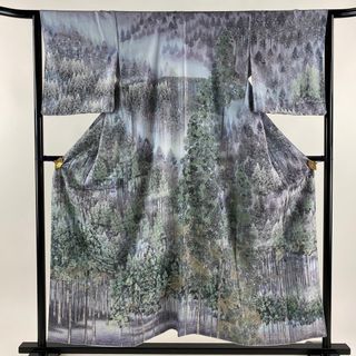 訪問着 身丈155cm 裄丈64cm 正絹 美品 逸品 【中古】(着物)