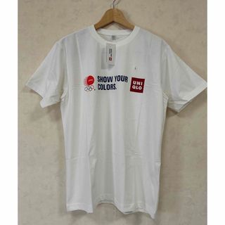 ユニクロ(UNIQLO)の新品 非売品 UNIQLO オリンピックコラボ メンズ半袖Tシャツ ホワイトL(Tシャツ/カットソー(半袖/袖なし))