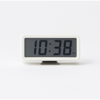 新品⭐︎無印良品⭐︎デジタル時計・小 ホワイト muji 時計 置時計 白 寝室(置時計)