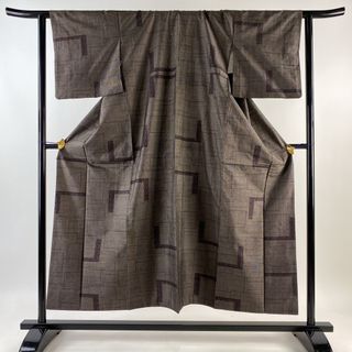 紬 身丈151.5cm 裄丈63cm 正絹 秀品 【中古】(着物)