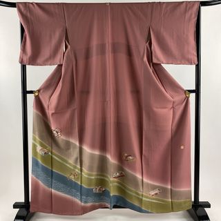 色留袖 身丈160cm 裄丈65.5cm 正絹 秀品 【中古】(着物)