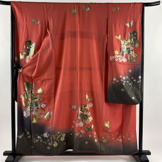 振袖 身丈157cm 裄丈66.5cm 正絹 秀品 【中古】(着物)