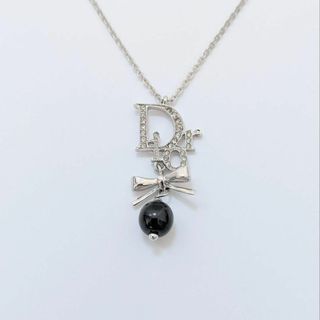 クリスチャンディオール(Christian Dior)の美品✨ディオール ネックレス 銀 トロッター 黒 ストーン シルバーアクセサリー(ネックレス)