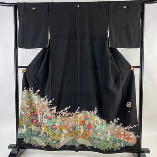 黒留袖 身丈158.5cm 裄丈65.5cm 正絹 美品 秀品 【中古】(着物)