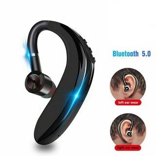 ワイヤレスイヤホン Bluetooth5.0 ハンズフリー 防水 耳掛けブラック(ヘッドフォン/イヤフォン)