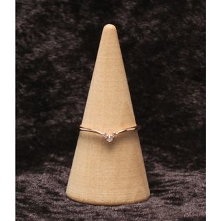 美品  リング 指輪 K18 ダイヤ0.05ct レディース 10号(リング(指輪))